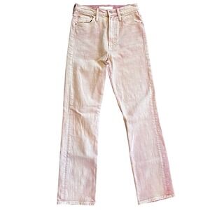 Mother Superior High Waisted Rider‎ Flood Jeans Into The Midst Pink Wash 25